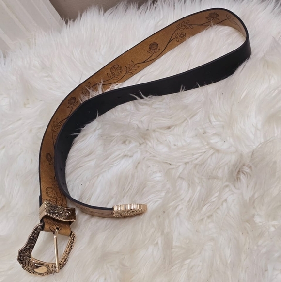 Classical Beige Hip Hop Belt With Metal Buckle And Floral Print🌴 - Picture 6 of 8